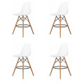 Modern Style Eiffel Chair Counter Bar Stools Set - 4 Pieces - 25.5-Inch