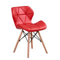 Pre-assembled Padded Dinging Chair With Solid Wooden Legs - PU Leather