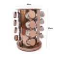 Rotating Spice Rack 16 Containers - Copper