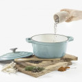 Sastro - New Design Dutch Pot Cookware Sets Cast Iron - 7 Piece - Sky Blue