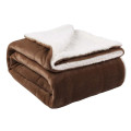 Sherpa Flannel Soft Blanket, Available on both sides. Multiple colour.
