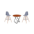 Stylish Folding 80cm Round Table with 2 High Bar Chairs