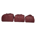 SMTE- 3 Piece Leather Hand luggage bags- Red
