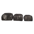 SMTE- 3 Piece Leather Hand luggage bags- Dark Brown