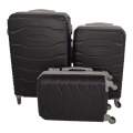 3 Piece ABS Trolley Luggage Bag Set -V1-F18-Black