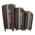 3 Piece ABS Trolley Luggage Bag Set -V1-F18-brown