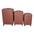 3 Piece ABS Trolley Luggage Bag Set -V1-F18-Pink
