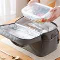 SMTE-Square Large Capacity Thermal Lunch Bag-F24-Grey