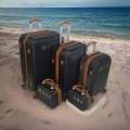 SMTE - Quality Luggage Suitcases Hardshell - 360 Degree Wheels - 5 Pieces -MOOI-5-Black