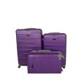 3 Piece Travel Luggage Suitcase Bag Set A03  Purple