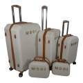 SMTE-Quality Luggage Suitcase Hardshell Mooistar 5 Piece -White