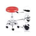 Modern and Adjustable Mini Bar Stool with Wheels - Red