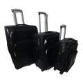 Smte-Luggage Set of 3 PU Leather Travel Suitcases