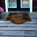 Smte-Welcome Outdoor Doormat- Brown - Flower 2