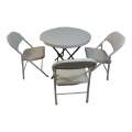Sastro - 3 Folding padded Chair Outdoor Dining table combo-tp2