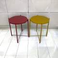 SMTE- Round Occasional Coffee Table Set of 2-Red &Yellow