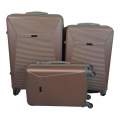 Smte - 3 Piece Hard Outer Shell Luggage-Gold