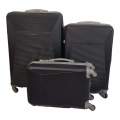 Smte - 3 Piece Hard Outer Shell Luggage-  Black