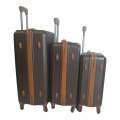 Smte - 3 Piece Hard Outer Shell Luggage Set Premium ZT-Brown