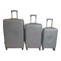 Smte - 3 Piece Hard Outer Shell Luggage Set Premium ZT-Silver