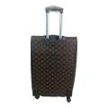 Trolley 1-Piece Travel Luggage Spinner - Fabric- Brown 22"