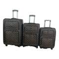 SMTE - 3 Piece Travel luggage Spinner- Fabric-Brown