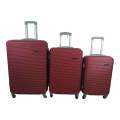 Smte-3 Piece Hard Outer Shell Luggage Set-Red