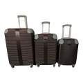 Smte-3 Piece Hard Outer Shell Luggage Set-Brown