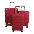 Smte - Elite New Dec Hard Outer Shell Luggage With Smte Bag tag - 3 Piece-Cherry Red