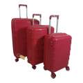 Smte - Elite New Dec Hard Outer Shell Luggage With Smte Bag tag - 3 Piece-Cherry Red