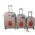 Smte -360 Degree Quad Wheel Luggage With Smte Bag tag - 3 Piece-Misty Rose