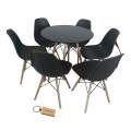 Smte-Black Chair with Black table withSmte Keychain-Set with 6Chair