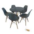 Smte-Grey  Chair with Black table withSmte Keychain-Set With 5