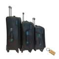 G4 Premium 3-Piece Suitcase Set: Black+ Smte Keyring