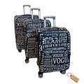 Leather 3-Piece Suitcase Set: Elevate Your Travel in Style +Smte Keyring
