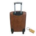 Premium Leather 1-Piece Suitcase Large 75cm +Smte Keyring-Light Brown