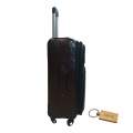 Premium Leather 1-Piece Suitcase Large 75cm +Smte Keyring-Brown