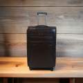 Premium Leather 1-Piece Suitcase Medium 65cm +Smte Keyring-Dark Brown