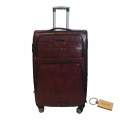 Premium Leather 1-Piece Suitcase Medium 65cm +Smte Keyring-Brown