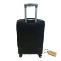 Premium Leather 1-Piece Suitcase Small 55cm +Smte Keyring-Black