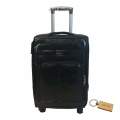 Premium Leather 1-Piece Suitcase Large 75cm +Smte Keyring-Black
