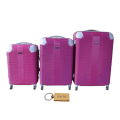Expert Travel Ware - 3 Piece Luggage Set+ Smte Keyring-Dark Pink