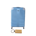 1 Piece Hard Outer Shell Luggage 23" +Smte Keyring-Light Blue