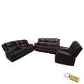 Burgundy Elegance: 3-Piece Leather Sofa Set-9824(321)+Smte Keyring