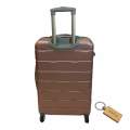 Durable Elegance: 1-Piece ABS Suitcase Medium 65Cm+Smte keyring-Rose Gold