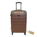 Durable Elegance: 1-Piece ABS Suitcase Medium 65Cm+Smte keyring-Rose Gold
