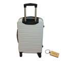 Durable Elegance: 1-Piece ABS Suitcasel Large 75Cm+Smte keyring-White