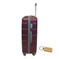 DurableElegance:1-Piece Suitcase Small 55cm +Smte keyring-Maroon