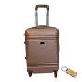 Durable Elegance: 1-Piece ABS Suitcase Medium 65Cm+Smte keyring-Gold
