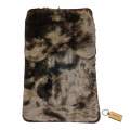 Sumptuous Comfort: Plush and Fluffy Toilet Seat Cover+Smte Keyring-Brown Mix